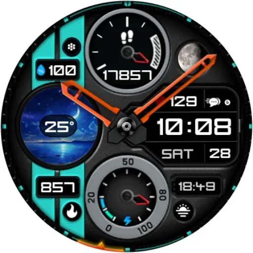 Weather Hybrid Watch Face A6 screenshot 23