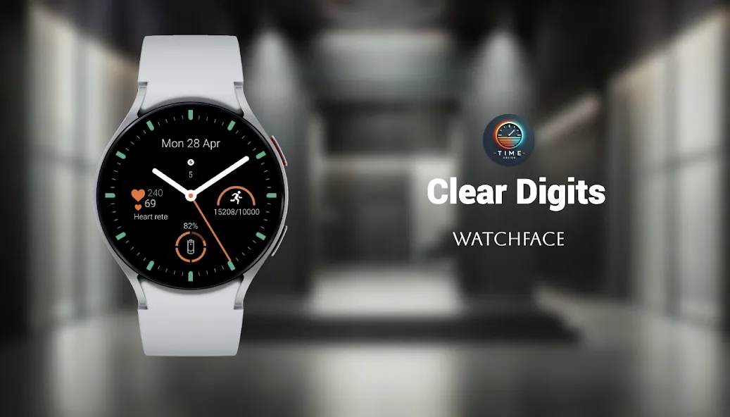 Clear Digits Watch Face screenshot 1