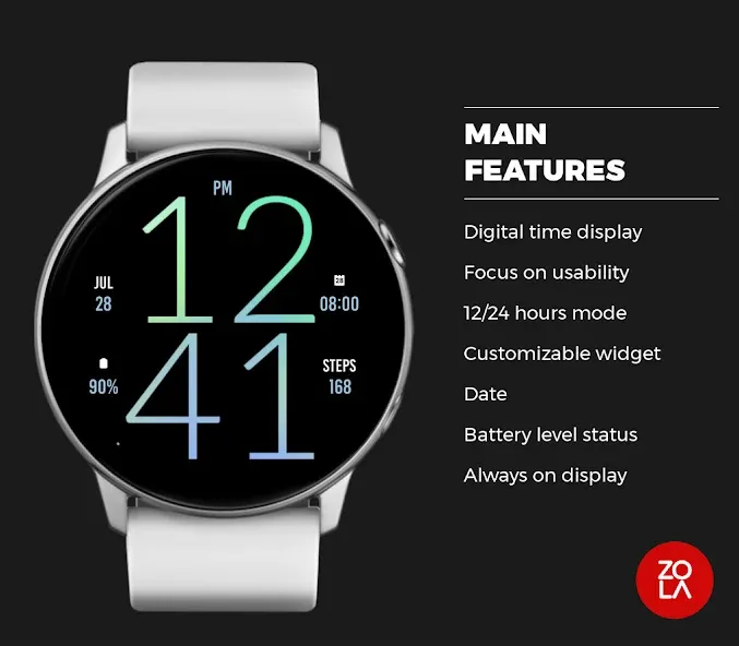 Blue Sky Light Watch Face screenshot 2