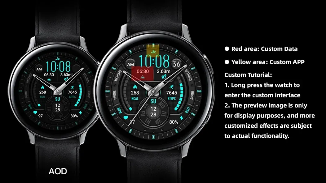 Green Blue Texture ZKin Watch screenshot 4
