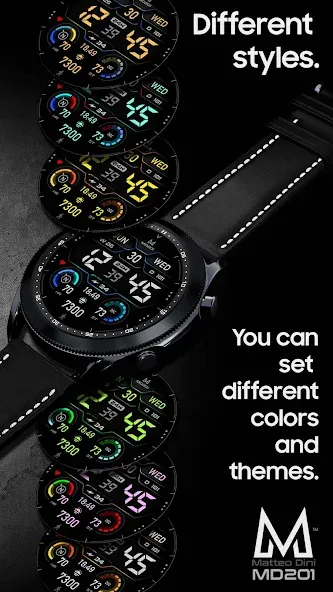 MD201 Digital watch face screenshot 4