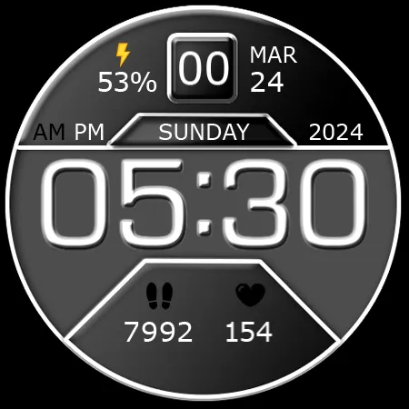 Key WF07 Digital Watch Face screenshot 26