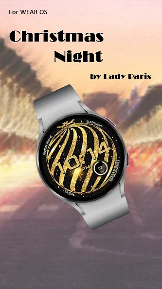 Christmas Gold Watch Face screenshot 1