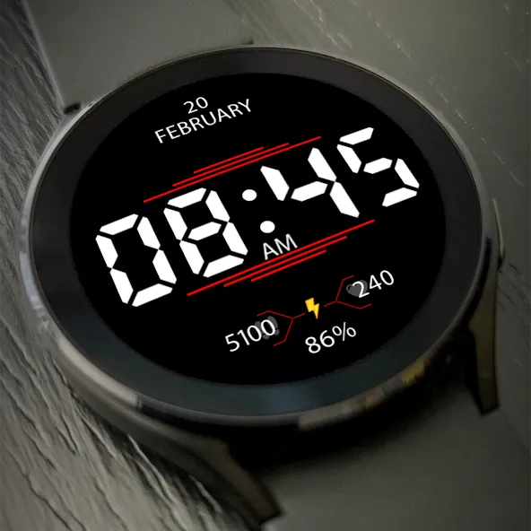 Key037 Digital Watch Face screenshot 2