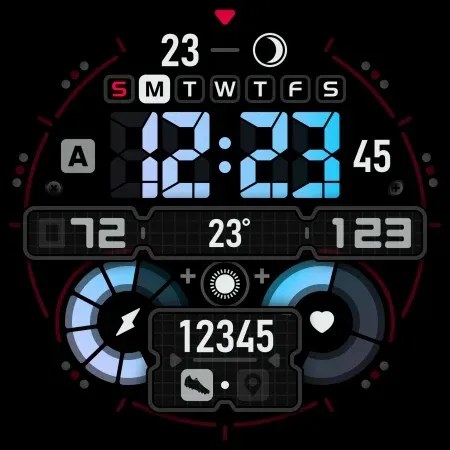 SH027 Watch Face, WearOS watch screenshot 10