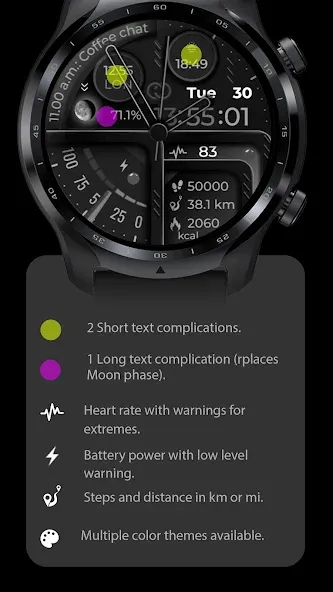 Digital Watch Face CUE101 screenshot 2
