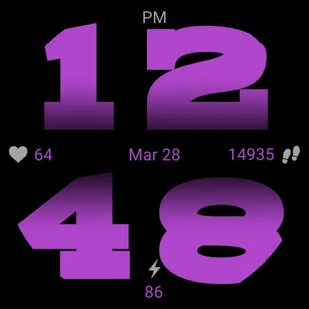 Mega Digit Watch Face screenshot 11