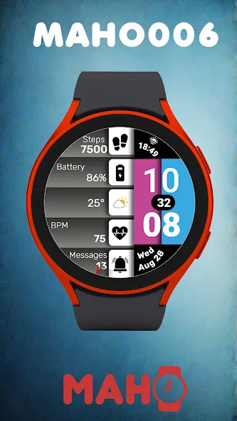 MAHO006 Wear OS Watch Face screenshot 1