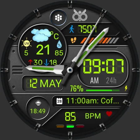 DB051 Hybrid Sport Watch Face screenshot 27