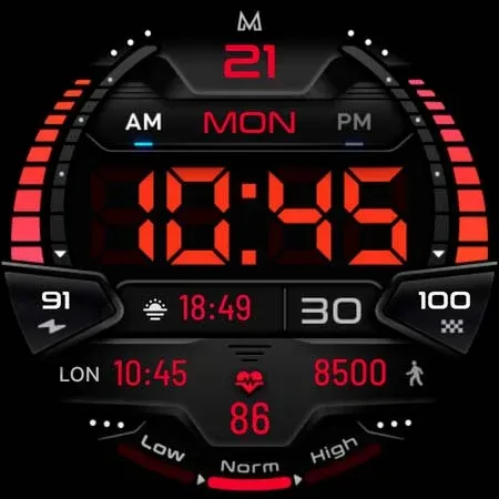 MD244 Digital watch face screenshot 27