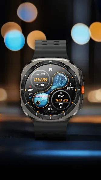 DM160 Stylish Tech Watch Face screenshot 5