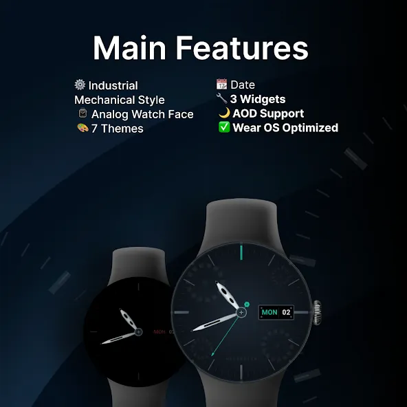 Dark Mechanism - watch face screenshot 2