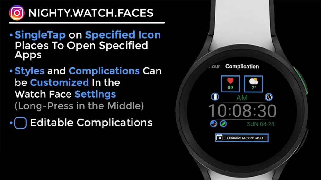 Night ver 05 - watch face screenshot 13