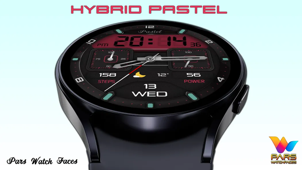 Hybrid Pastel Watch Face screenshot 4