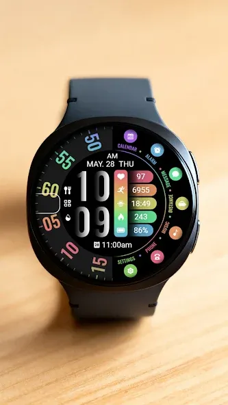 Half Screen Rainbow ZKin Watch screenshot 5