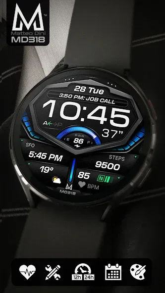 MD318 3D Digital Watch Face screenshot 1
