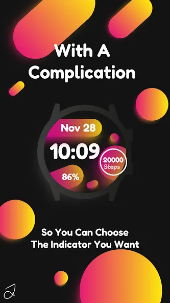 Simple Glob Watch Face screenshot 2