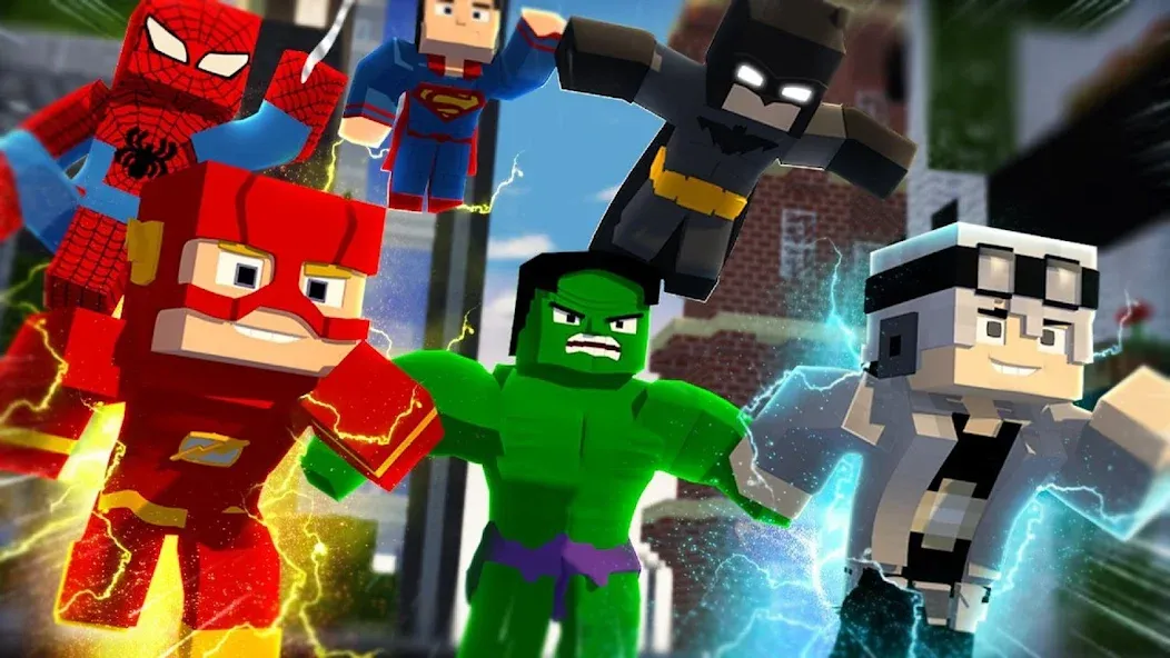 Minecraft のスーパーヒーロー screenshot 1