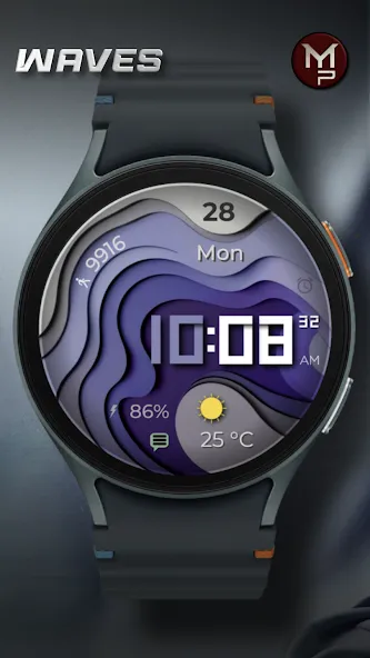 WAVES - Digital Watch Face screenshot 3