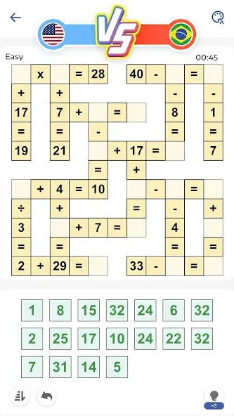 Crossmath® - Math Puzzle Games screenshot 3