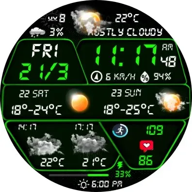 N-SPORT735 Weather Watch Face screenshot 14