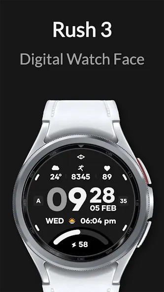 Rush 3: Digital Watch Face screenshot 8