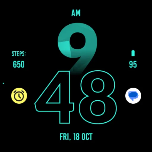 Active Green Fit Watch Face screenshot 5