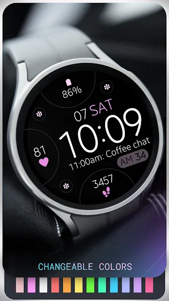 Simple Rose Gold watch face screenshot 4