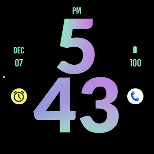 Big Tosca Purple Watch Face screenshot 5