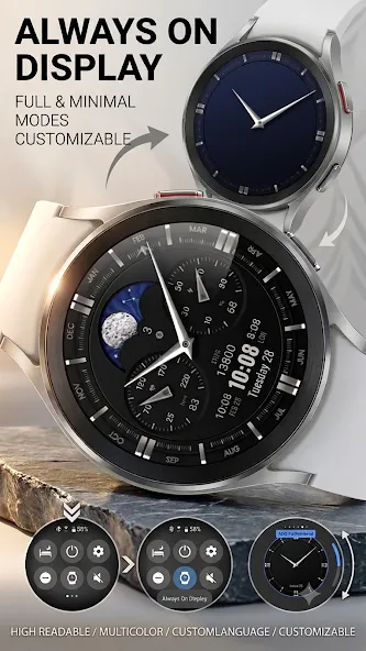 WFP 309 Elegant watch face screenshot 3