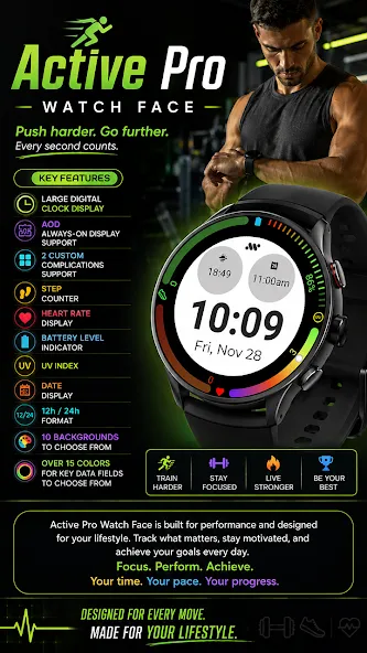 Active Pro Watch face screenshot 1