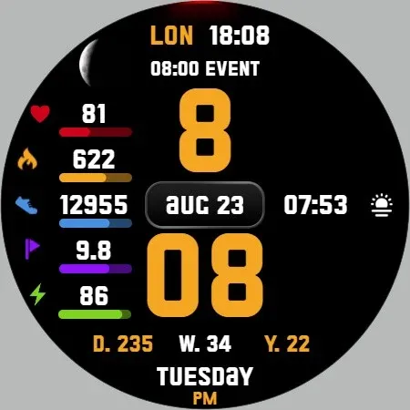 SuperInfo Watch Face Wear OS screenshot 17