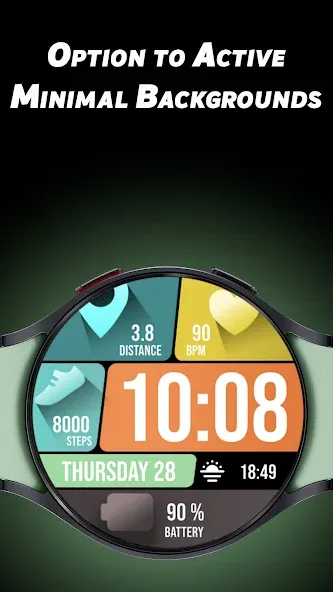 Colorful Tiles 2 - Watch face screenshot 3