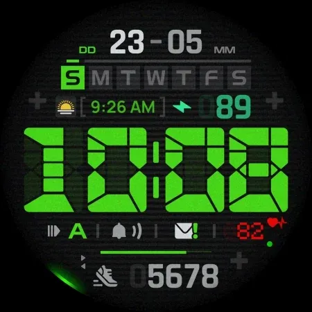 SH102 Watch Face, WearOS watch screenshot 15