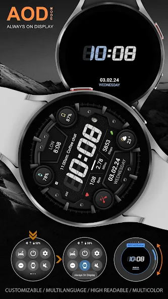 WFP 329 Digital watch face screenshot 8