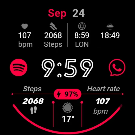 Digital Watchface D17 screenshot 29