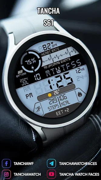Tancha S61 Retro Watch Face screenshot 4