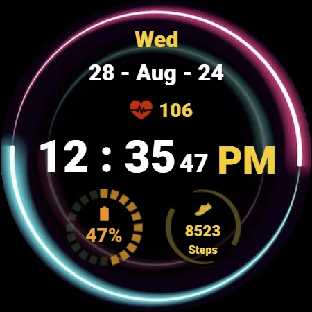 Neon Green Pink Watch Face screenshot 4