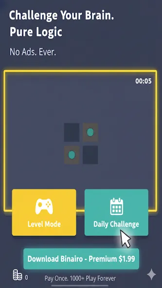 Binary Puzzle Plus screenshot 1