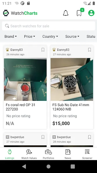 WatchCharts screenshot 1