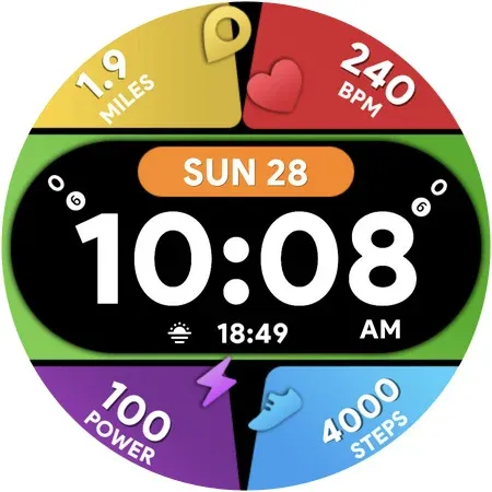 Colorful Info - Watch face screenshot 6