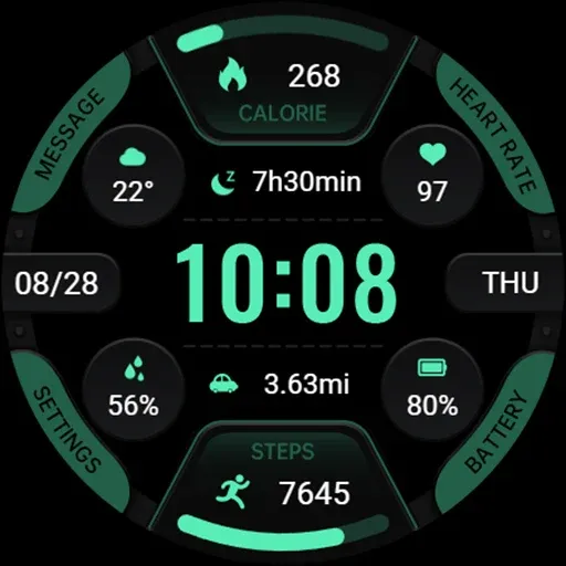 Ink Green Arc Data ZKin Watch screenshot 43