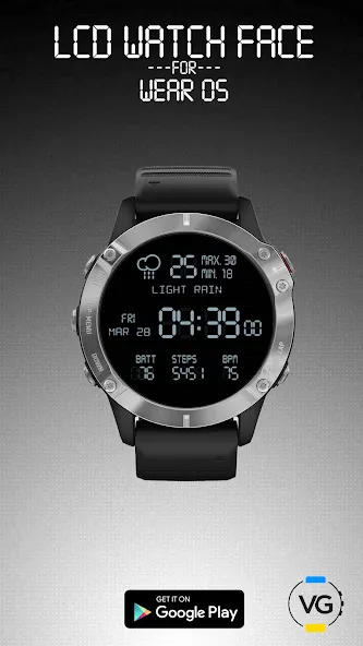LCD Watch face screenshot 1