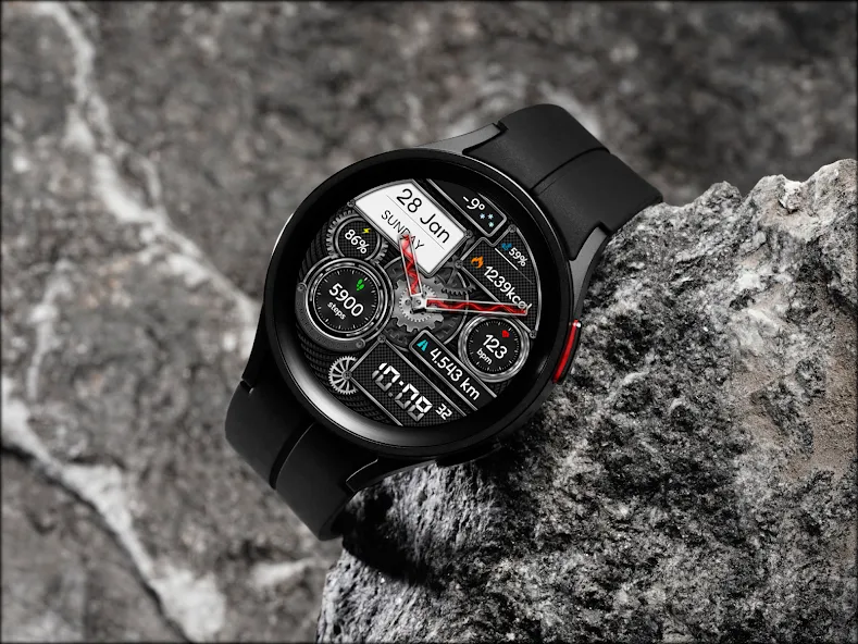 Hybrid TUNUK URX44 Watch face screenshot 7