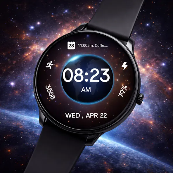 3D Earth Parallax Watch Face screenshot 7