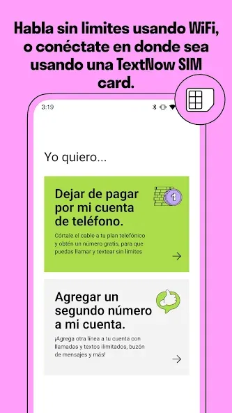 TextNow - Textos y Llamadas screenshot 3