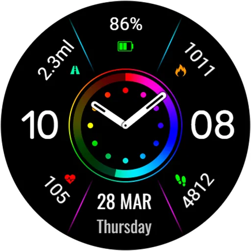 Minimal RATON URX77 Watch face screenshot 15