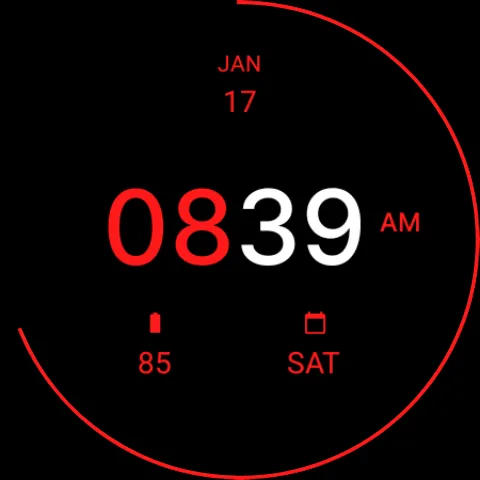 Black One Watch Face screenshot 7
