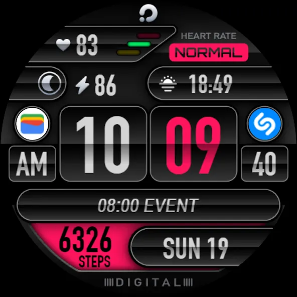 PRADO 05 Digital Watch Face screenshot 9