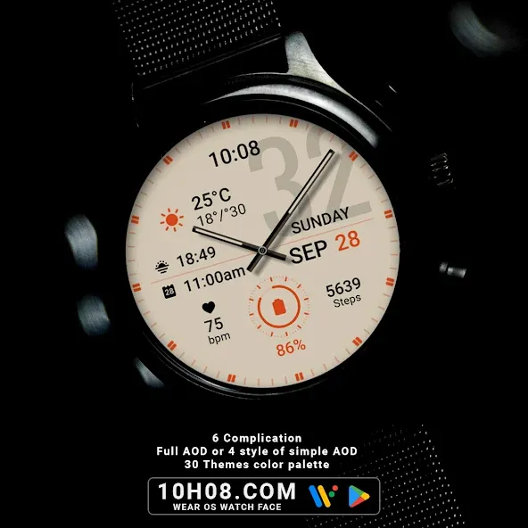 Watch face 10h08.com #75 screenshot 4